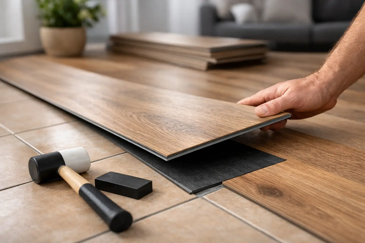 Can Hybrid Flooring Go Over Tiles?